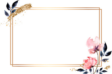 Spring rectangle frame png sticker, aesthetic pastel sparkly design