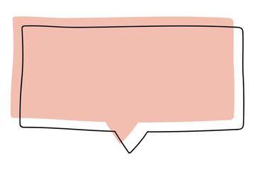 Png peach conversation box, transparent background