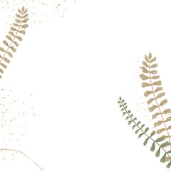 Png tropical foliage glitter frame design