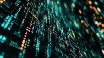 Digital information concept - binair code background