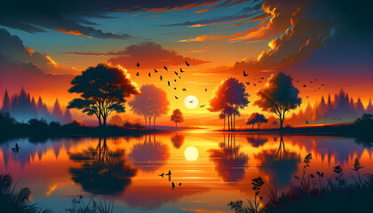 Obraz premium Puesta de sol