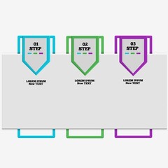 modern design template for infographics. 3 step infographics template set of icons for web design. 