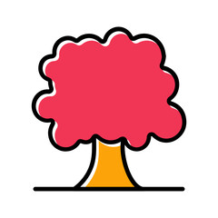 Deciduous Tree Vector Icon