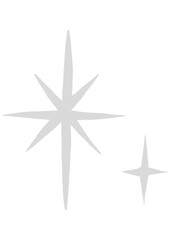 Obraz premium Gray png sparkles cute galactic doodle sticker