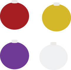 Christmas baubles vector illustration Christmas ornament theme 