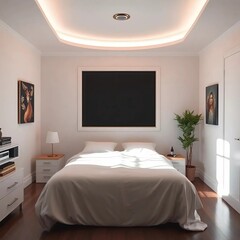 A bed with a luxurious and elegant design. 