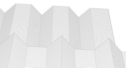 Fototapeta premium ​​abstract architecture 3d illustration background 
