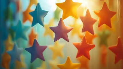 Obraz premium 3d colorful stars background