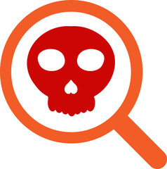 search with skull icon