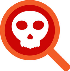 search with skull icon