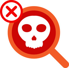 search with skull icon