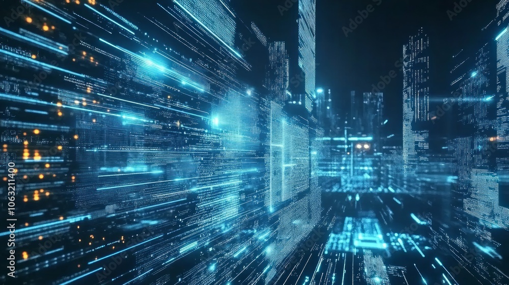 Aufkleber cloud computing transfer big data on internet background