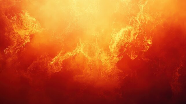 Fire background with space for design. Toned fiery red sky with flame effect.