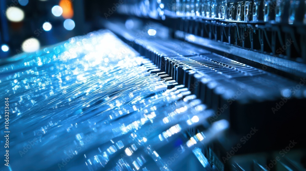Poster detailed view of a high-speed internet installation in a new area, emphasizing the strategy behind b