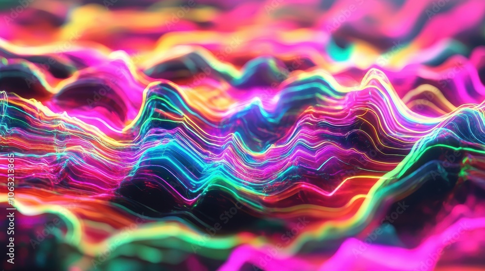 Poster acid scan lines effect