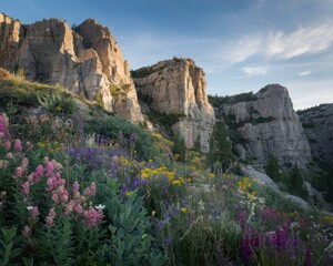 Naklejka premium sunrise in the mountains