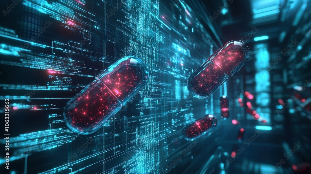 Poster ai-enhanced healthcare systems for faster, more accurate biotechnology. main objects: digital pills,