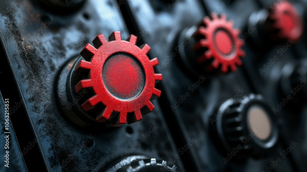 Poster automation concept, industrial business process workflow optimisation, checkboxes