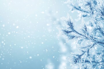 frozen background with ice and snow. Free copy space