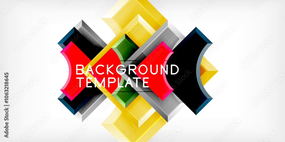 Aufkleber Geometric design abstract background - circles and triangles