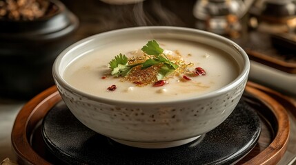 A luxurious bowl of authentic bird s nest soup
