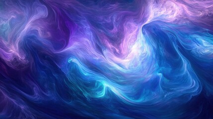 Obraz premium A mesmerizing abstract design of fluid blue and purple waves