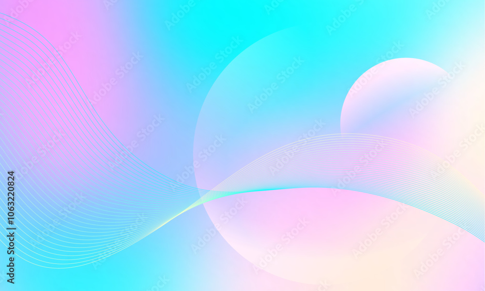 Poster Abstract Vibrant gradient mesh background vector.