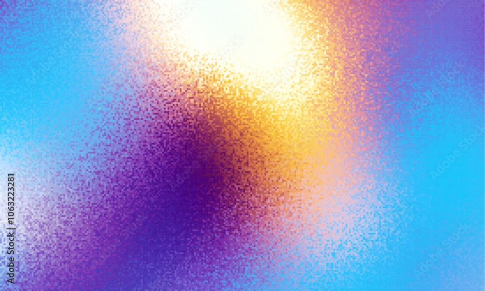 Poster color gradient background, abstract blue grain gradation texture, vector noise texture blur abstract