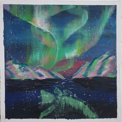 Fantastic horizontal background with a star disk