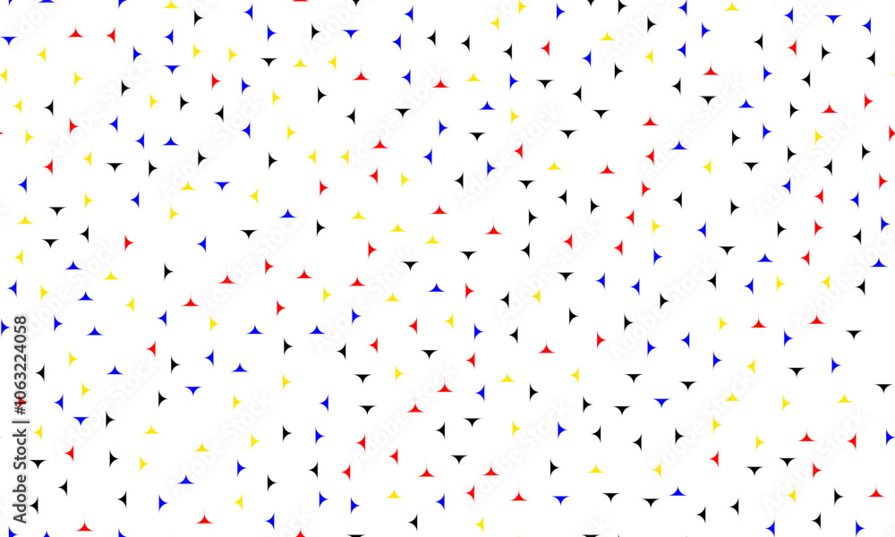 Poster Colorful abstract doodle shape seamless vector pattern. Creative minimalist style art background, trendy design with basic shapes. Modern color backdrop