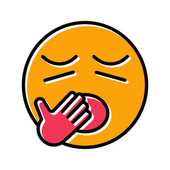 Obraz premium Yawning Face Vector Icon