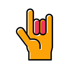 Obraz premium Love You Gesture Vector Icon