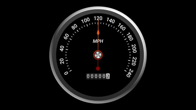 speedometer isolated on black
