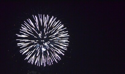 fireworks in the night sky