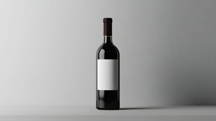 Fototapeta premium Branding Product Packaging Flatlay Wine Bottle Label Mockup