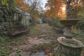 Obraz premium Overgrown Garden of Ghosts