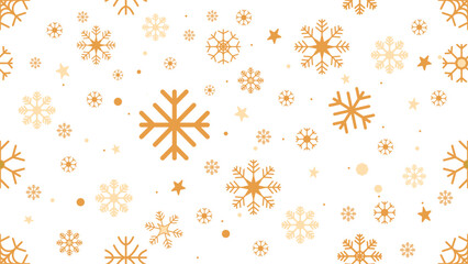 golden snowflakes christmas seamless pattern with festive geometric elements with stars and circles