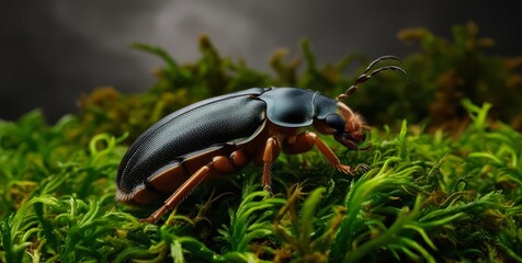 Explore the fascinating life of a beetle in its natural habitat a close-up look at nature's intricate creatures