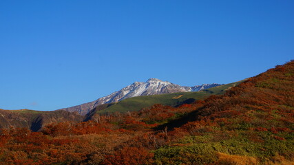 紅葉の鳥海山 鉾立展望台