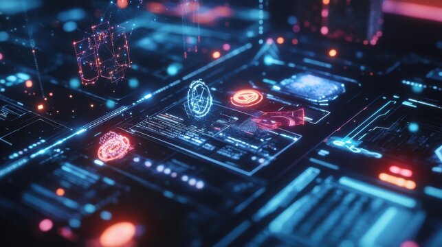 A visually striking interface showcasing a diverse range of digital