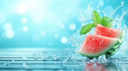 Closeup of vibrant watermelon slices, a refreshing summer wallpaper for desktop and mobile screens.