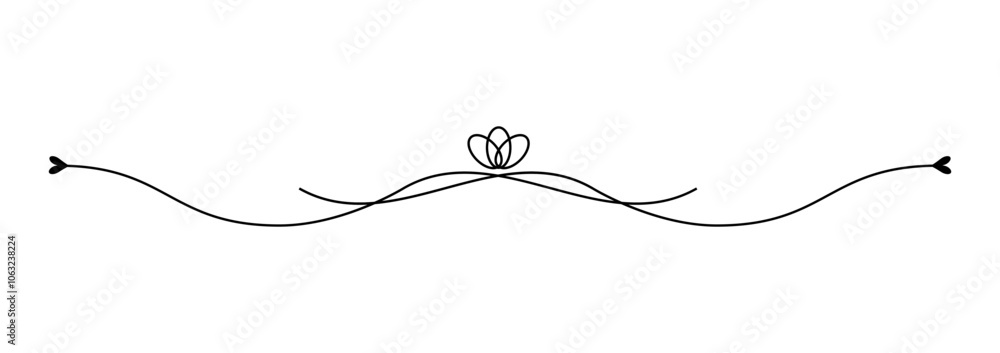 Aufkleber decorative border featuring thin, elegant curls and minimalistic vignettes, perfect for creating a v