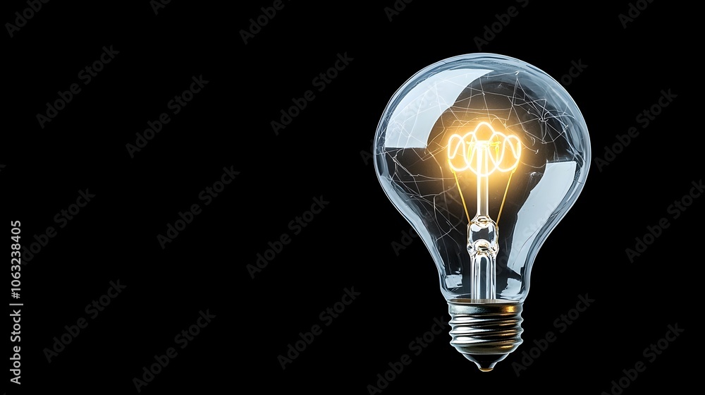 Aufkleber Brain with a Light Bulb Emerging Symbolizing Breakthrough Thinking and Innovative Solutions for Problem Solving Discovery and Entrepreneurial Success