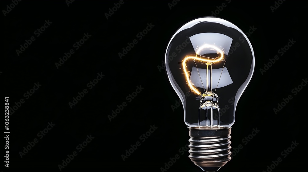 Poster Winding lightbulb design symbolizing the path of innovative progression and the journey towards growth success and realizing one s full potential