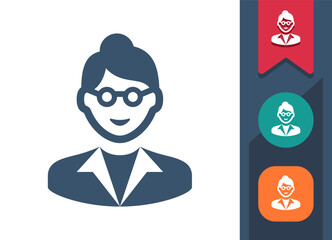 Teacher, Professor, Woman, Female Icon