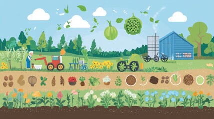 An infographic-style illustration showing the lifecycle