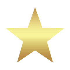 Golden shiny single star vector isolated on white background. christmas star decoration. Golden xmas star. Customer product rating review flat icon for apps and websites, vector. Star rating.