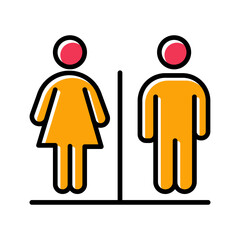 Restroom Sign Vector Icon