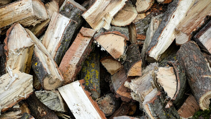 background of firewoods, texture, close up