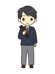 卒業するブレザーの男の子（通常）